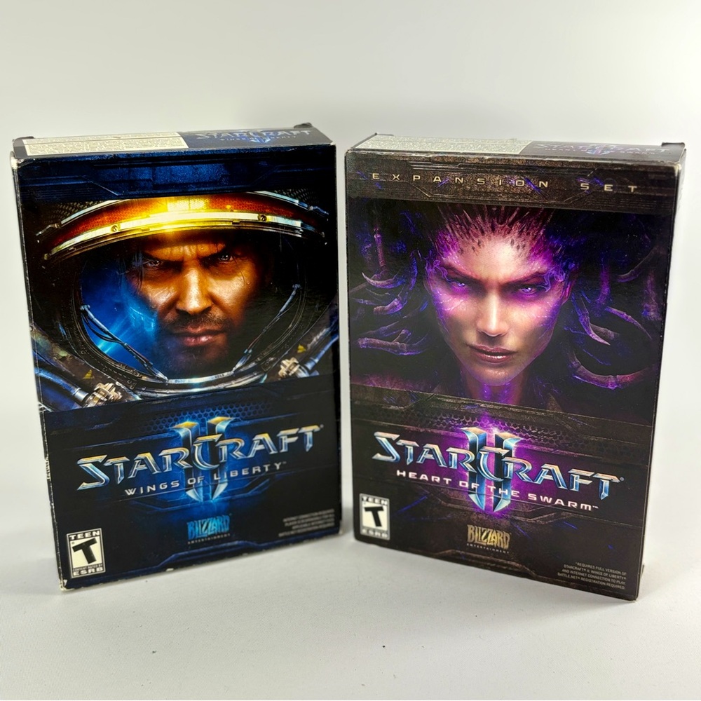 StarCraft PC Games - Wings of Liberty & Heart of the Swarm Pre-owned Vintage